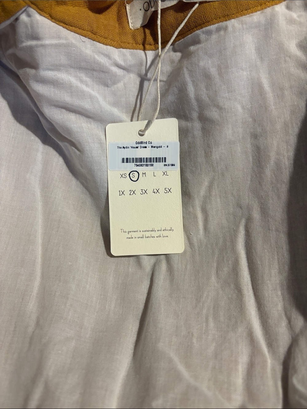 Oddbird Aydin Cotton Gauze Dress - Marigold NWT Sz S - Picture 5 of 5